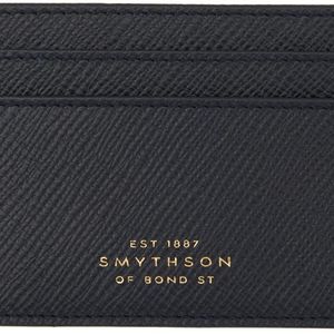 メンズ Smythson ネイビー Panama カード ケース ブルー