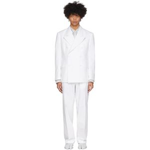 メンズ Maison Margiela ホワイト タンブル キャンバス スーツ