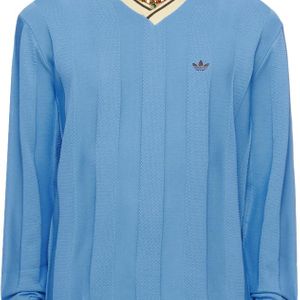 Wales Bonner Blue Adidas Originals Edition Football Long Sleeve Polo for men
