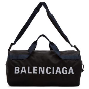 メンズ Balenciaga ブラック And ネイビー ウィール ジム バッグ