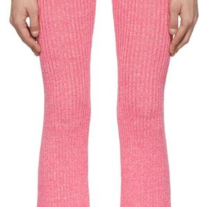 MSGM Pink Linen Lounge Pants