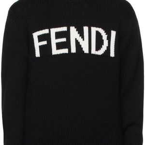 メンズ Fendi ロゴ セーター ブラック
