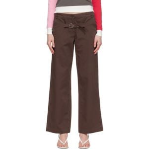 GIMAGUAS Brown Belt Trousers