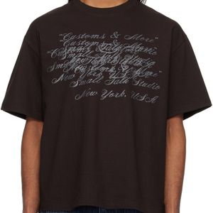 Small Talk Studio Black 'Customs & More' Misprint S/S T-Shirt for men