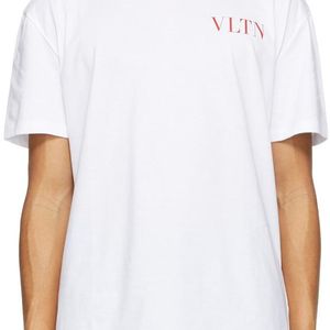メンズ Valentino ホワイトレッド Vltn T シャツ