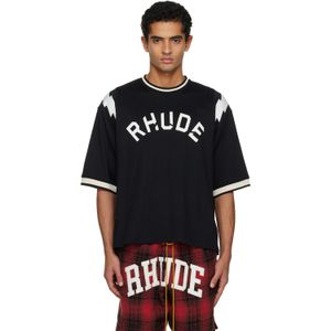 Rhude Black Lightning Ringer Jersey T-Shirt for men