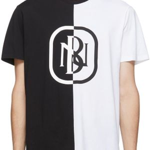 メンズ Neil Barrett ブラック & ホワイト ニュー ロゴ T シャツ