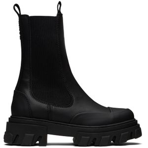 Ganni Black Mid Chelsea Boots