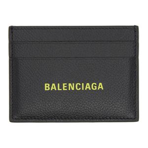 メンズ Balenciaga ブラック ロゴ スタンプ カード ホルダー