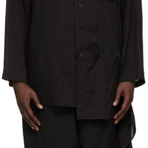 メンズ Yohji Yamamoto ブラック シャツ