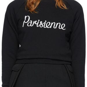 Maison Kitsuné ブラック Parisienne スウェットシャツ