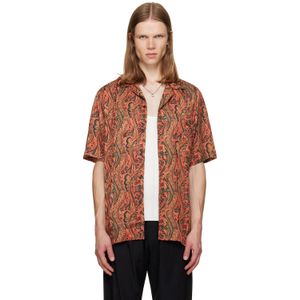 Dries Van Noten Brown Boxy Jacquard Shirt for men