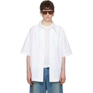 AMI White Cotton 'ami De Coeur' Wide Shirt for men