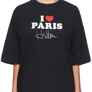 Vetements Ssense 限定 I Love Paris T シャツ ブラック