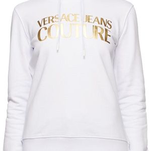 Versace Jeans ホワイトゴールド ロゴ フーディ
