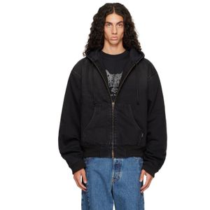 Vetements Black Denim Workwear Bomber Jacket for men