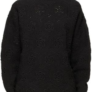 メンズ Doublet ブラック Hand-crochet Bear セーター
