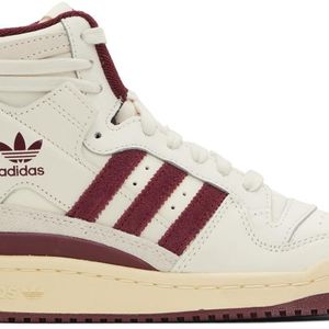 Adidas Originals Black Off-white & Burgundy Forum 84 Sneakers