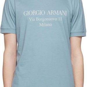 メンズ Giorgio Armani ブルー Borgonuovo T シャツ