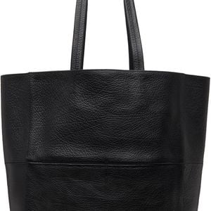 TONYWACK Black Embossed Leather Tote for men