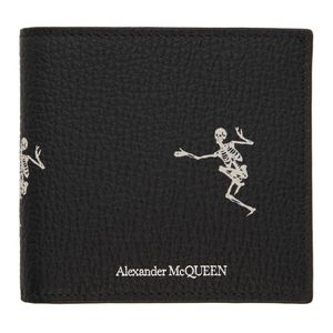 メンズ Alexander McQueen ブラック And オフホワイト ダンシング スケルトン ウォレット