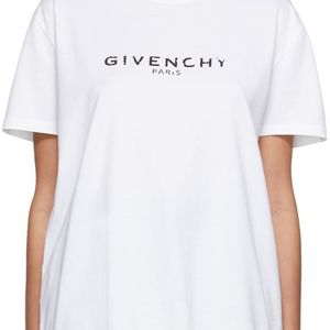 Givenchy ホワイト ビンテージ ロゴ T シャツ