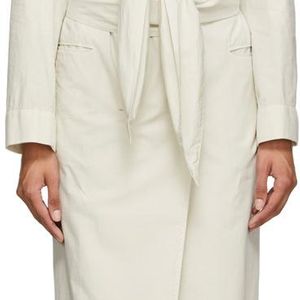 Lemaire オフホワイト コットン ドレス トレンチ コート