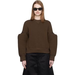 Sacai Brown Sponge Sweat Pullover Sweatshirt