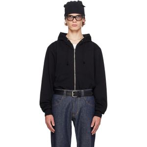 SECONDA Black One Two Hoodie for men