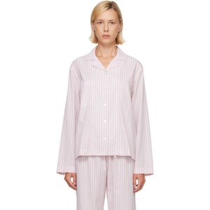 Tekla Purple Fine Twill Long-Sleeved Pyjama Shirt