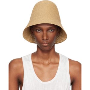 Totême  Brown Paper Sun Bucket Hat
