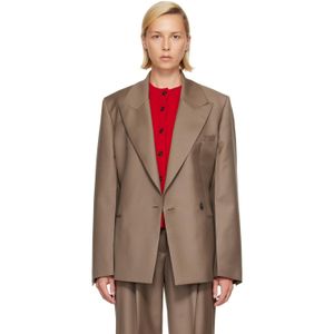 Rohe Brown Taupe Hourglass Shaped Blazer