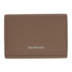 Balenciaga トープ ヴィル アコーディオン カード ホルダー ブラウン
