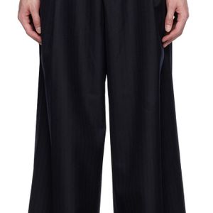 Dries Van Noten Black Striped Trousers for men