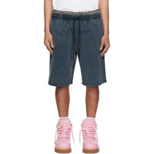 Off-White c/o Virgil Abloh Blue Bookish Mar Sweat Shorts for men
