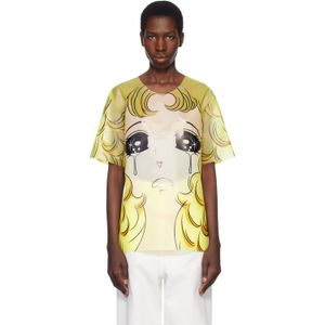 Pushbutton Yellow Crying Girl Oversized Vinyl T-Shirt