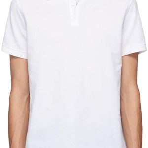 メンズ Saint Laurent ホワイト ピケ モノグラム ポロシャツ