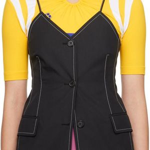 Pushbutton Black Button Camisole