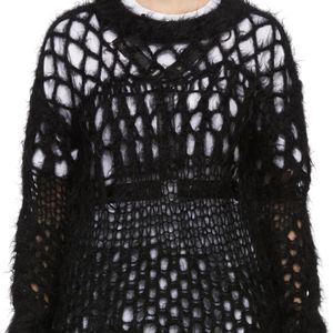 Junya Watanabe ブラック ウール Open Knit セーター