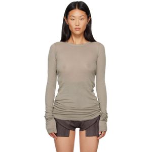 Rick Owens Grey Tower Basic Ls T-Shirt