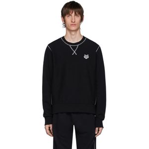 メンズ KENZO ブラック タイガー クレスト スウェットシャツ