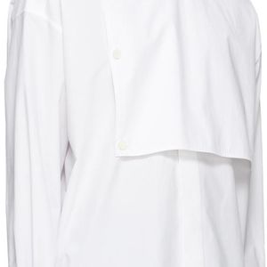 メンズ Valentino ホワイト Front Plastron シャツ