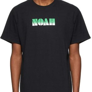 メンズ Noah NYC ブラック グラディエント ロゴ T シャツ