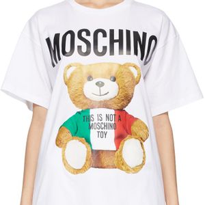 Moschino ホワイト Italian Teddy Bear T シャツ