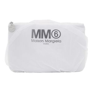 MM6 by Maison Martin Margiela ホワイト チュール カバー ポーチ