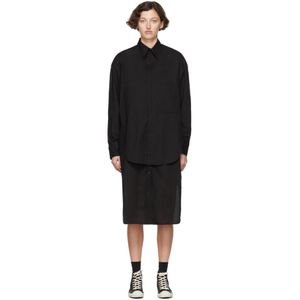 Y's Yohji Yamamoto ブラック レイヤード シャツ ドレス