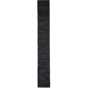 Givenchy ブラック キルト ロゴ スカーフ