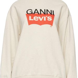 Ganni Levi's エディション オフホワイト ロゴ スウェットシャツ