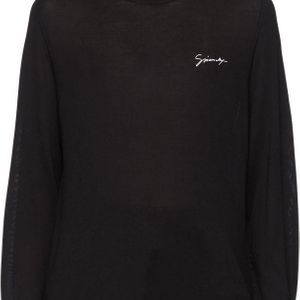 メンズ Givenchy シルク シグネチャ ロゴ T シャツ ブラック
