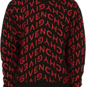 メンズ Givenchy ブラック & レッド Refracted セーター